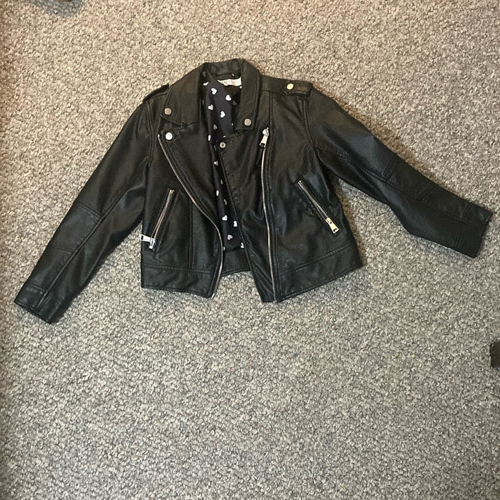 Girls faux leather jacket